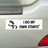 Sportauto M'n Eigen Stunts Bumpersticker (Op auto)