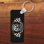 Sportauto Racing Geruite vlag Street Racer Pro Sleutelhanger (Achterkant)