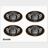 Sportauto Racing Hell On Wheels Raceauto Helm Ovale Sticker (Vel)