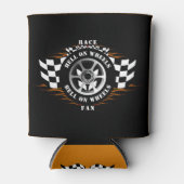 Sportauto Racing Hell op Wielen Checkered Pro Blikjeskoeler (Voorkant)