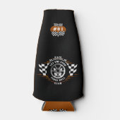 Sportauto Racing Wiel geruit Vlag Vlammen Pro Flesjeskoeler (Voorkant)