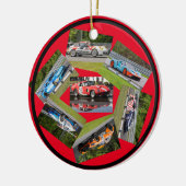 Sportauto-racisme Keramisch Ornament (Links)