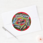 Sportauto-racisme Ronde Sticker (Envelop)