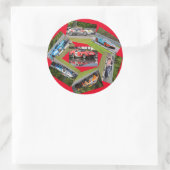 Sportauto-racisme Ronde Sticker (Tas)