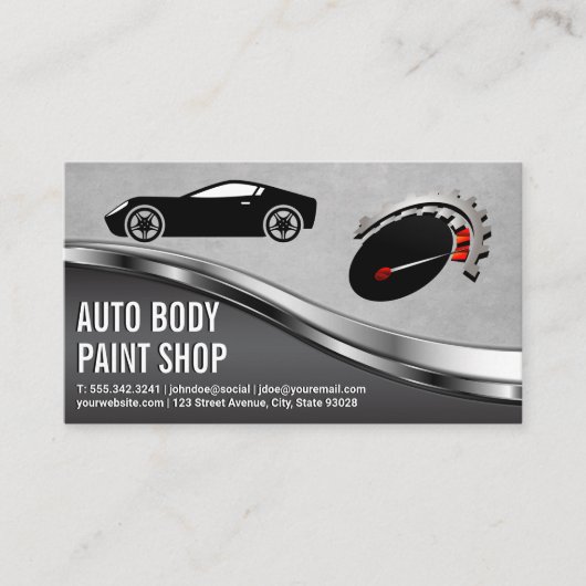 Sportauto | Snelheidsmeter Visitekaartje (Voorkant)