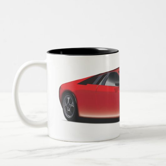 Sportauto Tweekleurige Koffiemok (Links)