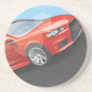 Sportauto Zandsteen Onderzetter