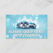 Sportauto | Zeepbellen | Auto-services Visitekaartje (Voorkant)