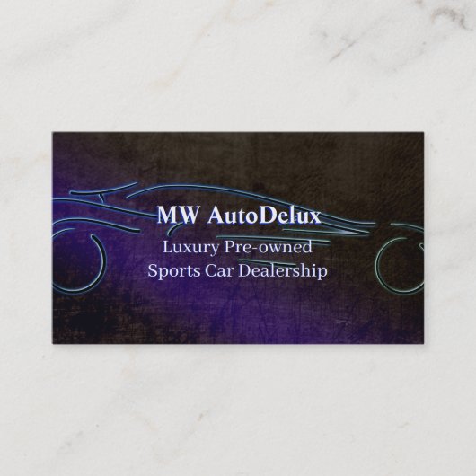 Sportauto's, lederachtig, gestileerde auto visitekaartje (Voorkant)