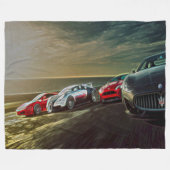 Sportauto's met acryl kunst fleece deken (Voorkant (Horizontaal))