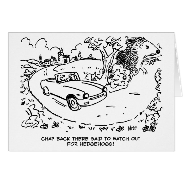 Sportauto's rijden op het platteland met hedgel (Voorkant Horizontaal)