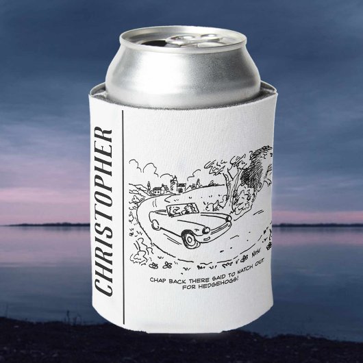 Sportauto's rijden op het platteland met hedgel blikjeskoeler