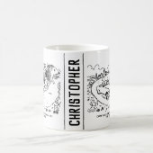 Sportauto's rijden op het platteland met hedgel koffiemok (Center)