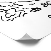 Sportauto's rijden op het platteland met hedgel poster (Hoek)