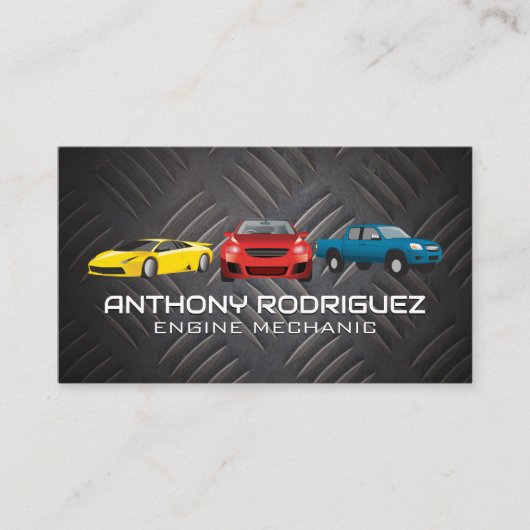 Sportauto's | Vrachtwagens | Auto Mechanic Service Visitekaartje (Voorkant)