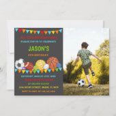 Sportavendagen Uitnodigingen met foto's (Voorkant)