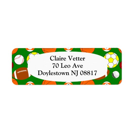 Sportbakken Etiket (Voorkant)