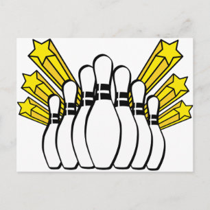 Sportbal Bowling Coach Team Game Strike Briefkaart
