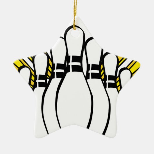 Sportbal Bowling Coach Team Game Strike Keramisch Ornament (Voorkant)