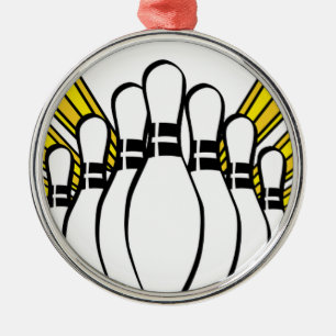 Sportbal Bowling Coach Team Game Strike Metalen Ornament