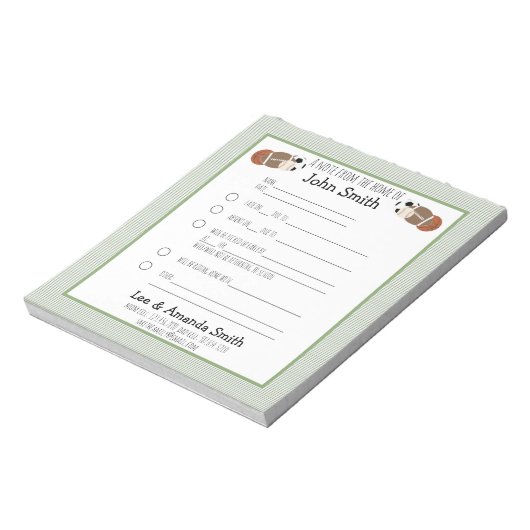 Sportbal School Note: Notitieblok (Linkerzijde)