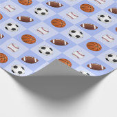 Sportbal Theme Birthday Cadeaupapier (Hoek)