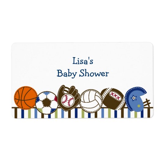 Sportbal Waterfles Stickers Labels (Voorkant)