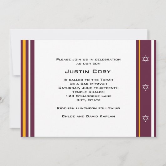Sportbalk Mitzvah Invitation Redskins Football Kaart (Voorkant)