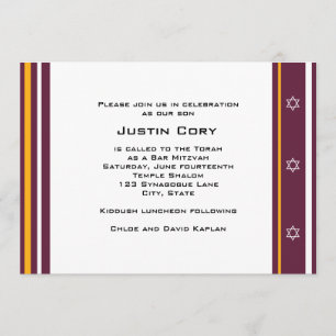Sportbalk Mitzvah Invitation Redskins Football Kaart