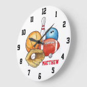 Sportbalken - Aangepaste wandklok (Hoek)