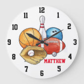 Sportbalken - Aangepaste wandklok (Voorkant)