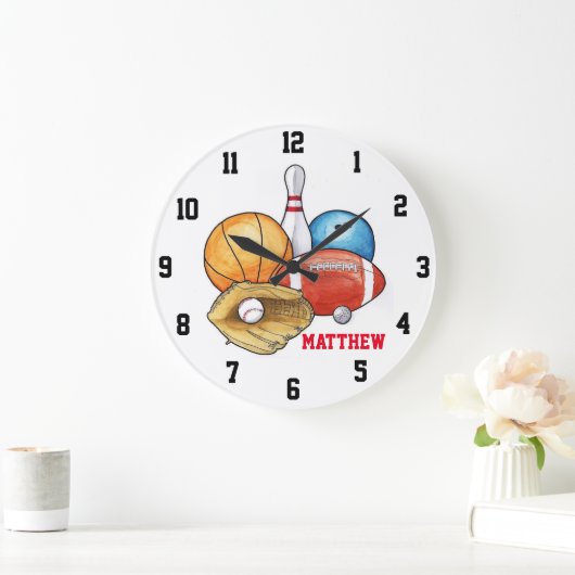 Sportbalken - Aangepaste wandklok (Huis)
