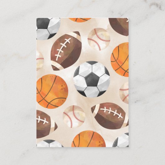 Sportbalken boeken voor Baby-aanvraag inlegkaart Informatiekaartje (Achterkant)