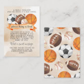 Sportbalken boeken voor Baby-aanvraag inlegkaart Informatiekaartje (Voorkant / Achterkant)