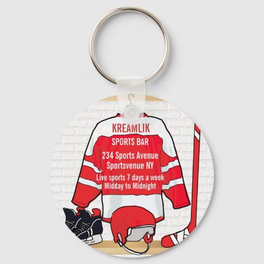 Sportbalkpromotie adverteren sleutelhanger (Voorkant)
