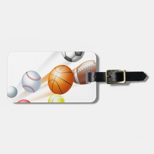 Sportballconcept Bagagelabel (Voorkant horizontaal)