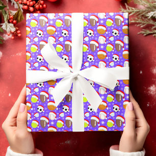 Sportballen Het dragen van Santa's Pet Christmas P Cadeaupapier
