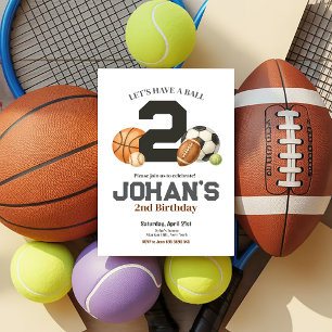 Sportballen Kinder 2e verjaardag Kaart