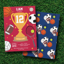 Sportballen Kinder Rood Blauw Verjaardagsfeest