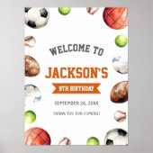 Sportballen Let's Have a Ball Poster Welkomstbord (Voorkant)