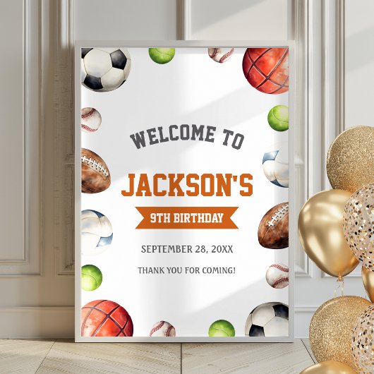 Sportballen Let's Have a Ball Poster Welkomstbord