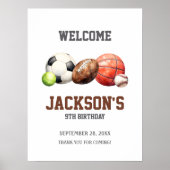 Sportballen Let's Have a Ball Poster Welkomstbord (Voorkant)