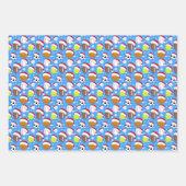 Sportballen met het kerstpatroon van het Pet van d Inpakpapier Vel (Voorkant 2)