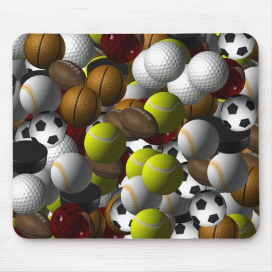 Sportballen Mousepad Muismat (Voorkant)