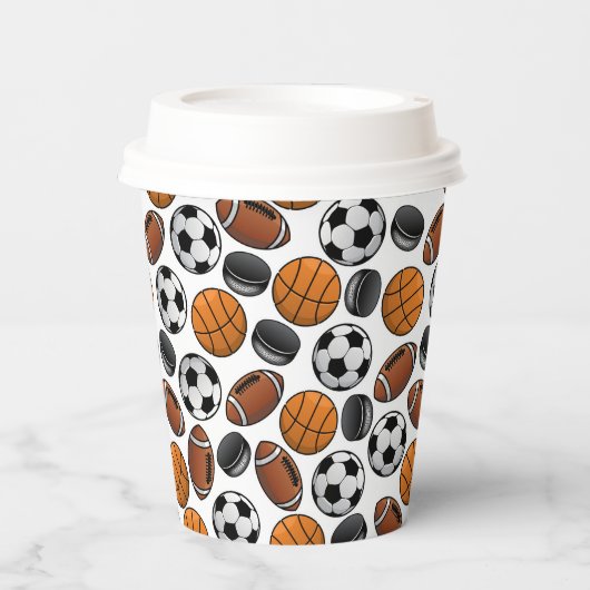 Sportballen Papieren Bekers (Voorkant)