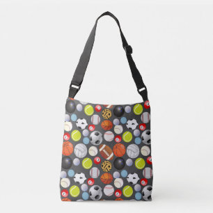 Sportballen Patroon DGrey BG Crossbody Tas