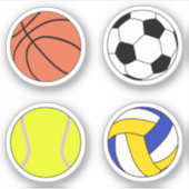 Sportballen Sticker (Voorkant)