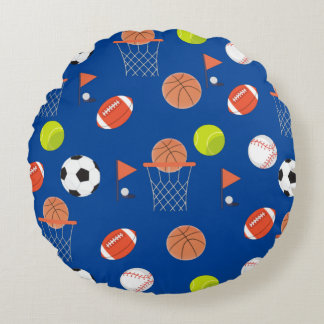 Sportballen Thema Collectie Pillow Rond Kussen