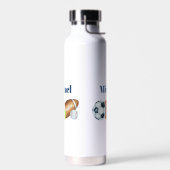 Sportballen Waterverf Aangepaste Naam Initiaal Waterfles (Links)
