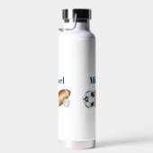 Sportballen Waterverf Aangepaste Naam Initiaal Waterfles (Rechts)